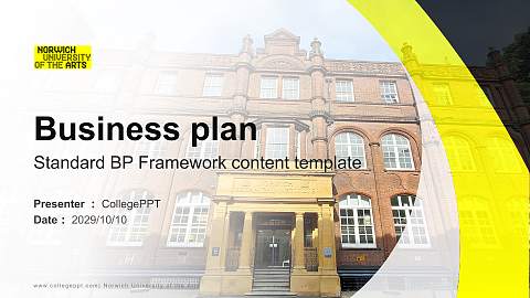 Norwich University of the Arts Competition/Entrepreneurship Contest PPT Template