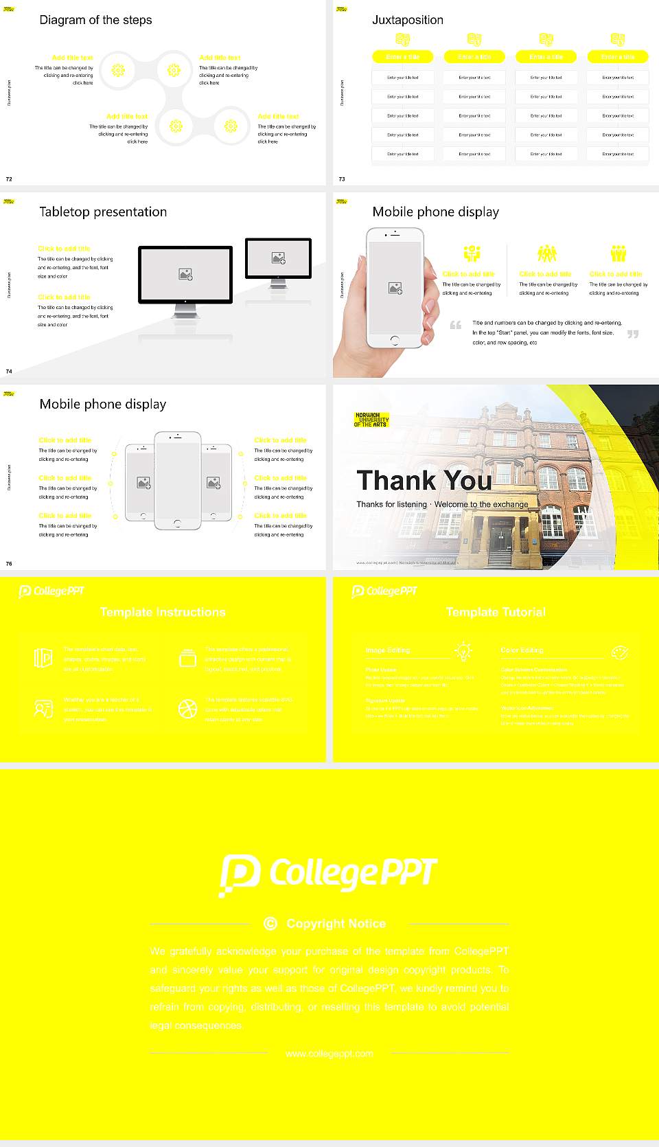 Norwich University of the Arts Competition/Entrepreneurship Contest PPT Template16:9 ratio PPT effect preview image9