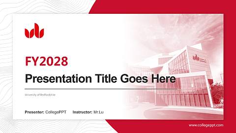 University of Bedfordshire Academic Presentation/Research Findings Report PPT Template