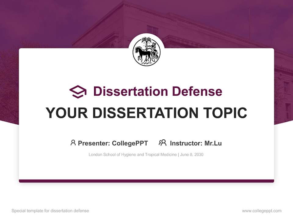 London School of Hygiene and Tropical Medicine Graduation Thesis Defense PPT Template4:3 ratio PPT effect preview image7
