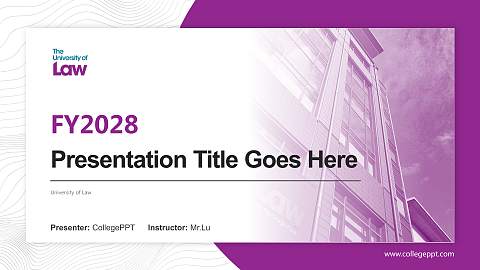 University of Law Academic Presentation/Research Findings Report PPT Template