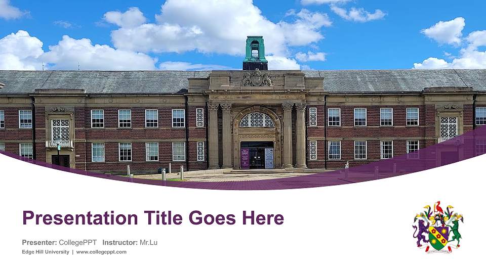 Edge Hill University Course/Courseware Creation PPT Template16:9 ratio PPT effect preview image