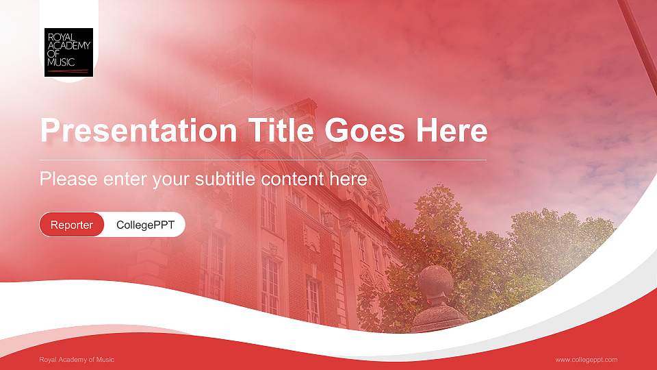 Royal Academy of Music Lecture Sharing and Networking Event PPT Template16:9 ratio PPT effect preview image