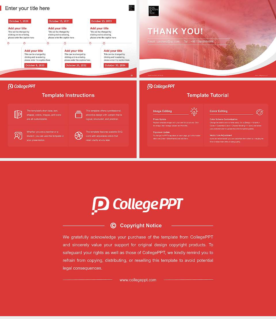 Royal Academy of Music Lecture Sharing and Networking Event PPT Template16:9 ratio PPT effect preview image4