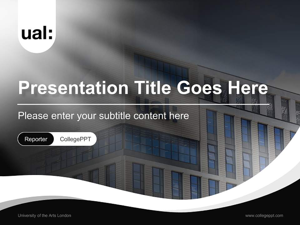 University of the Arts London Lecture Sharing and Networking Event PPT Template4:3 ratio PPT effect preview image4