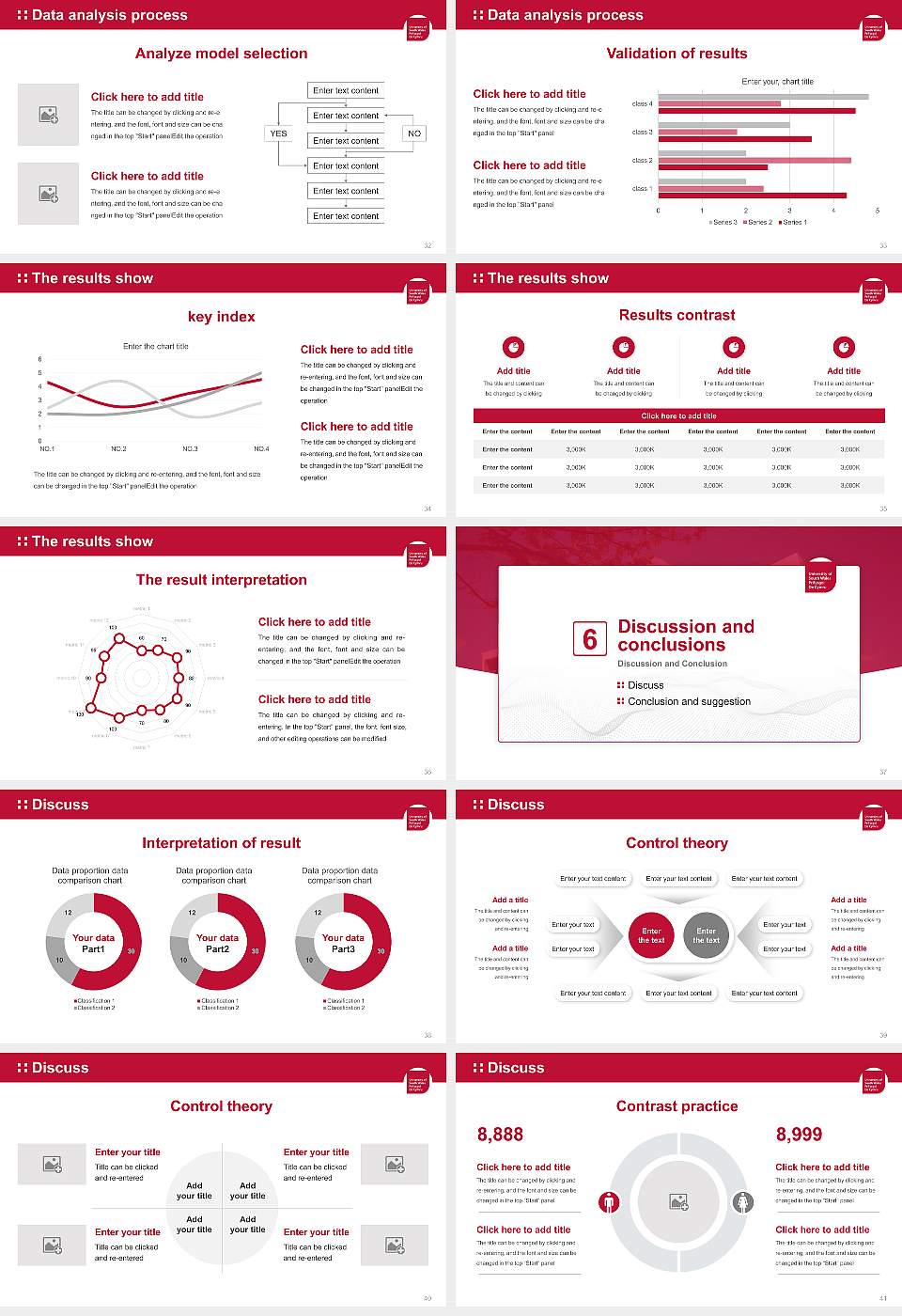 University of South Wales Graduation Thesis Defense PPT Template16:9 ratio PPT effect preview image5