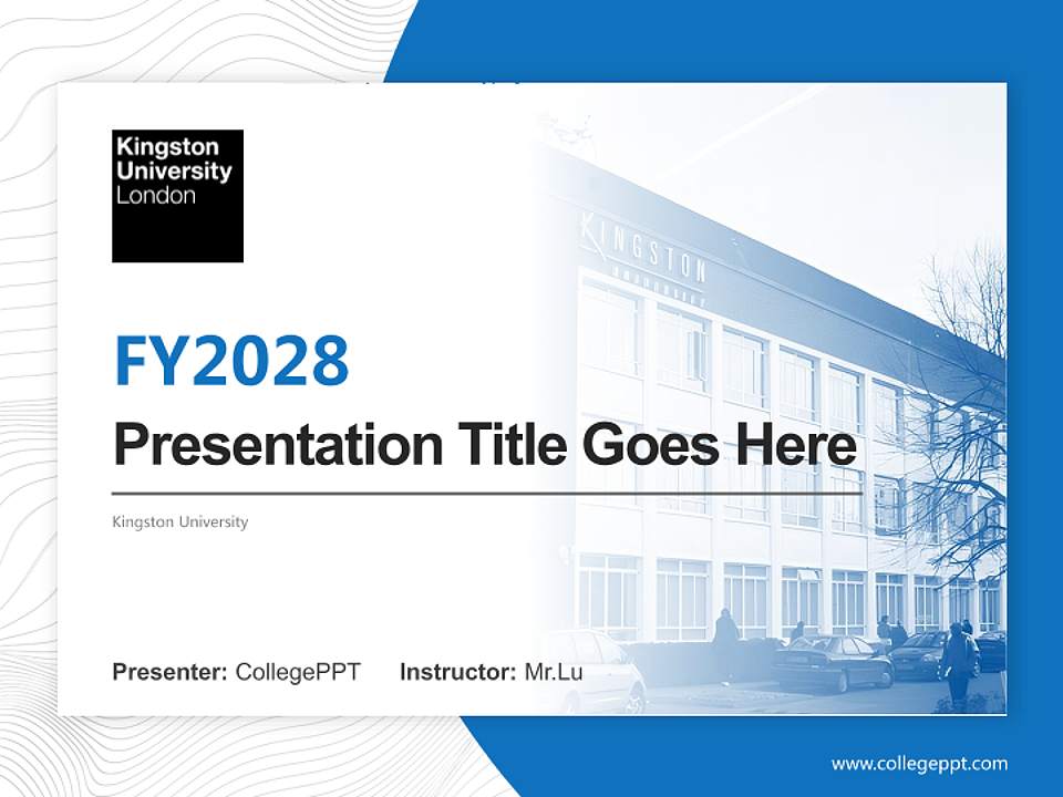 Kingston University Academic Presentation/Research Findings Report PPT Template4:3 ratio PPT effect preview image5