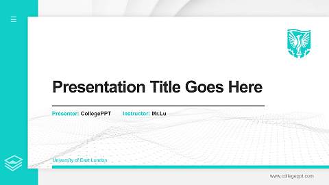 University of East London Thesis Proposal/Graduation Defense PPT Template