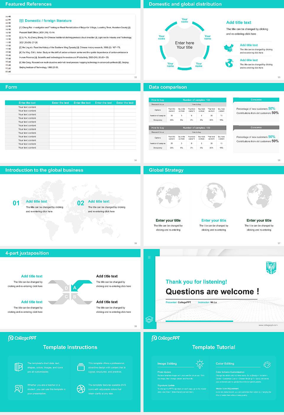 University of East London Thesis Proposal/Graduation Defense PPT Template16:9 ratio PPT effect preview image4