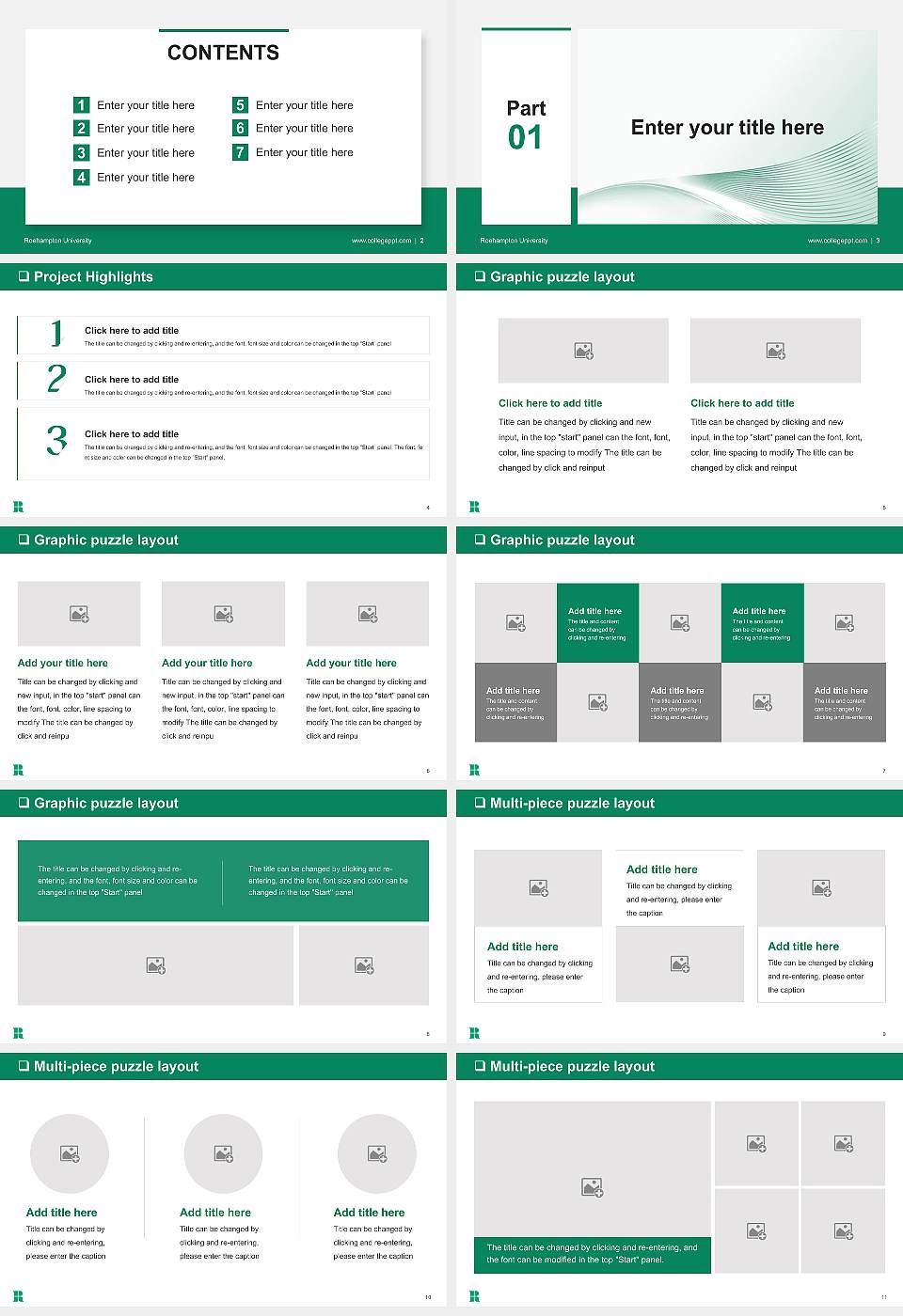 Roehampton University General Purpose PPT Template16:9 ratio PPT effect preview image2