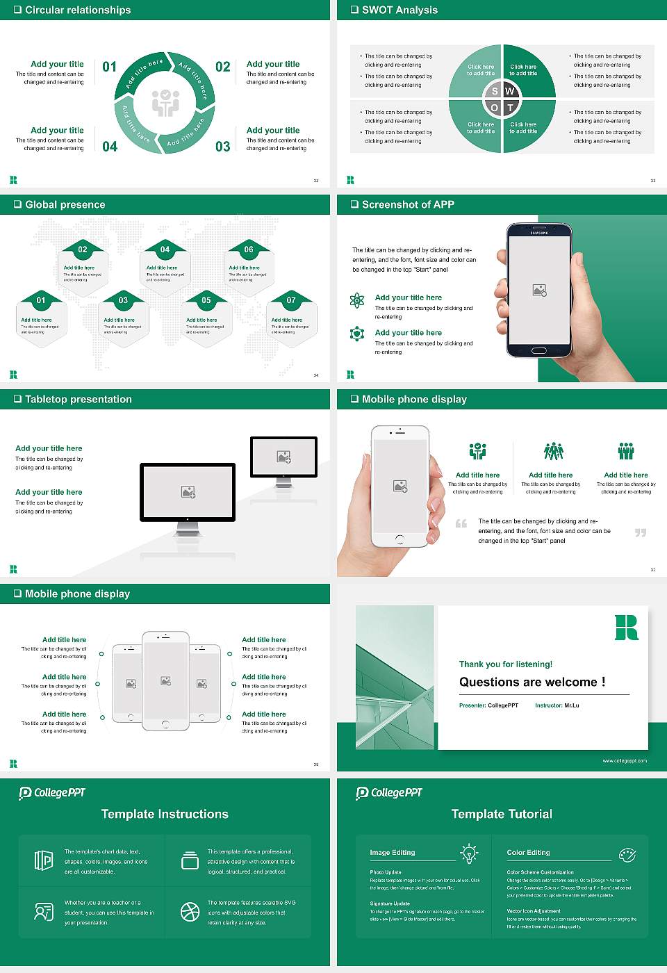 Roehampton University General Purpose PPT Template16:9 ratio PPT effect preview image5