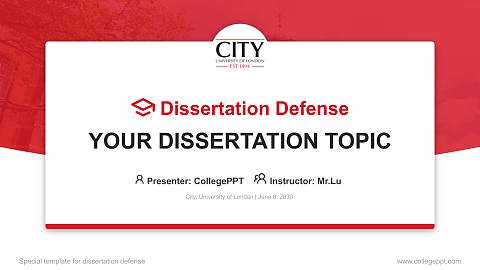 City, University of London Graduation Thesis Defense PPT Template