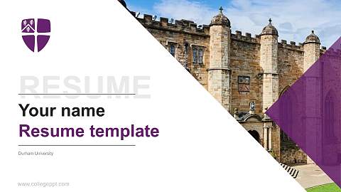 Durham University Resume PPT Template