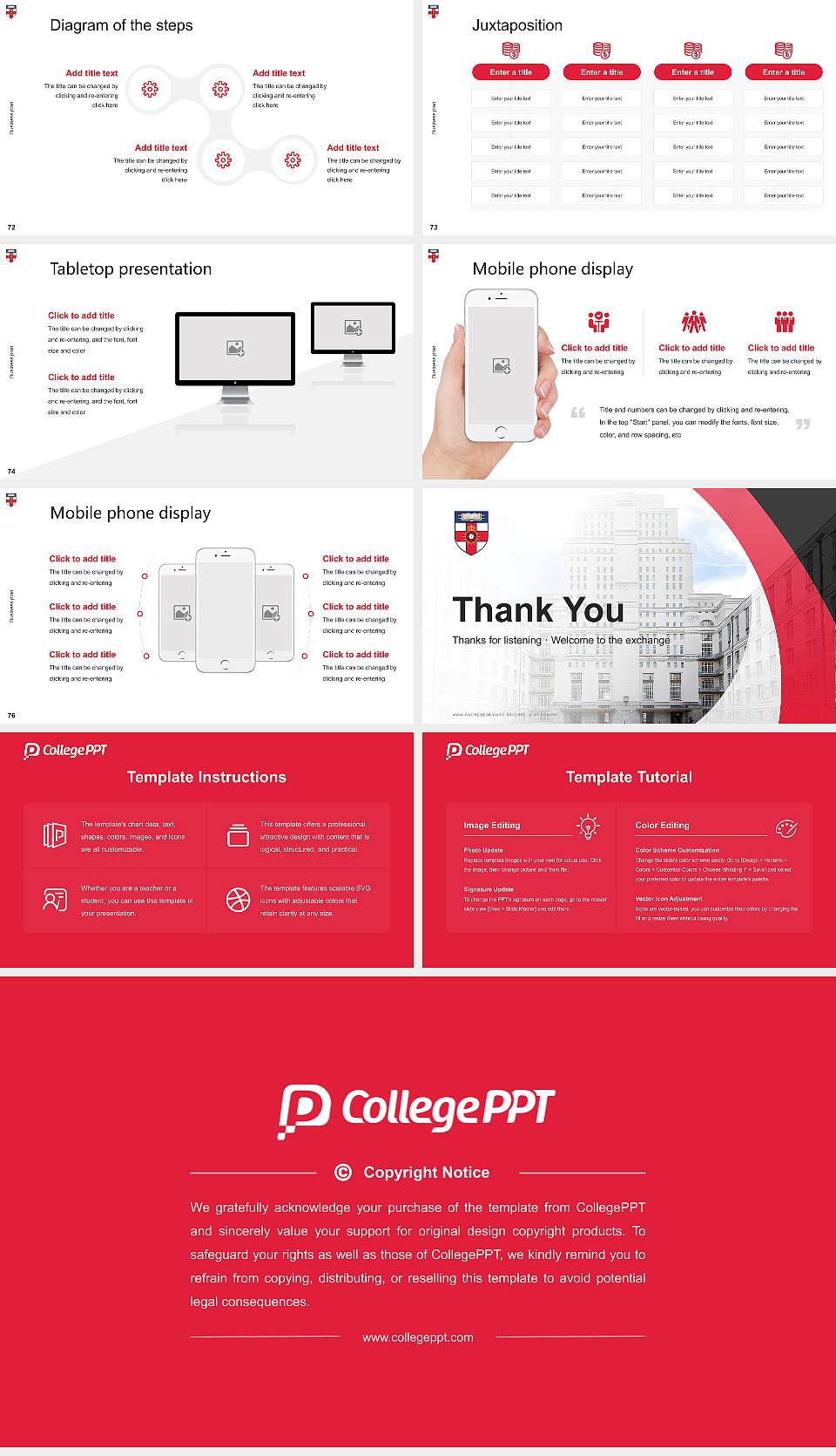 University of London Competition/Entrepreneurship Contest PPT Template16:9 ratio PPT effect preview image9