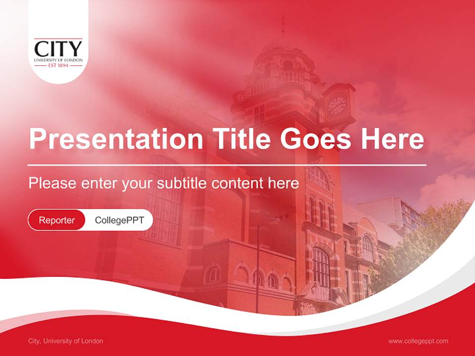 City, University of London Lecture Sharing and Networking Event PPT Template4:3 ratio PPT effect preview image4