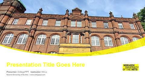 Norwich University of the Arts Course/Courseware Creation PPT Template