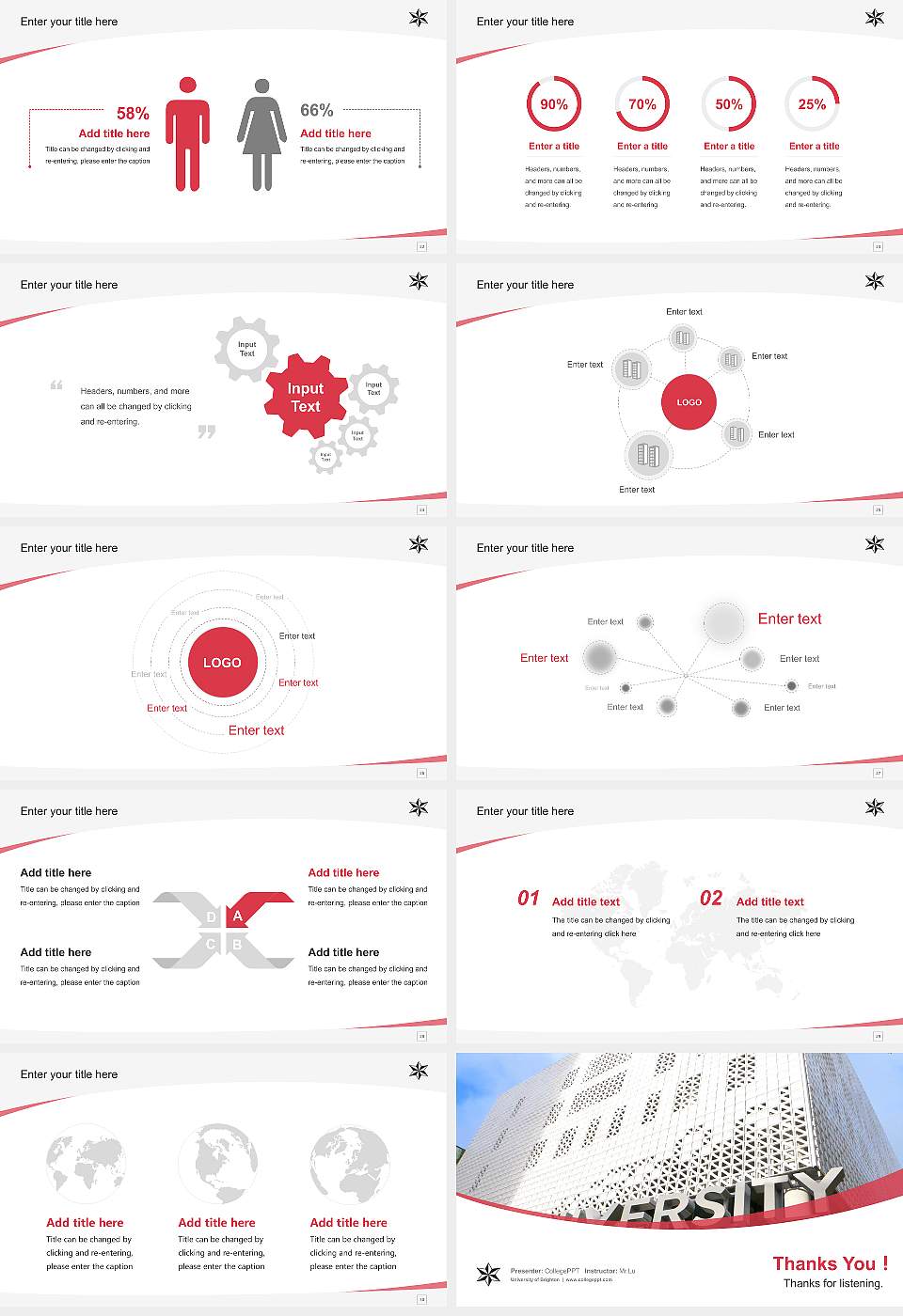 University of Brighton Course/Courseware Creation PPT Template16:9 ratio PPT effect preview image4