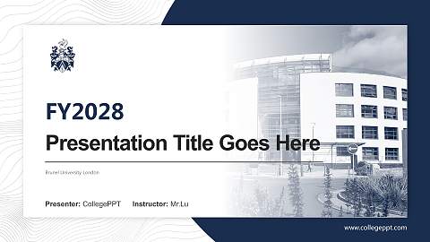 Brunel University London Academic Presentation/Research Findings Report PPT Template