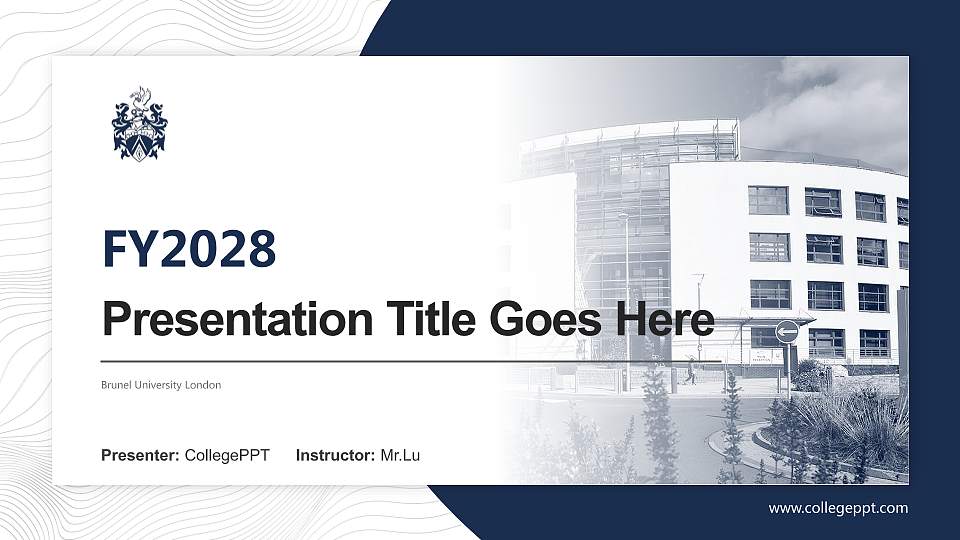 Brunel University London Academic Presentation/Research Findings Report PPT Template16:9 ratio PPT effect preview image
