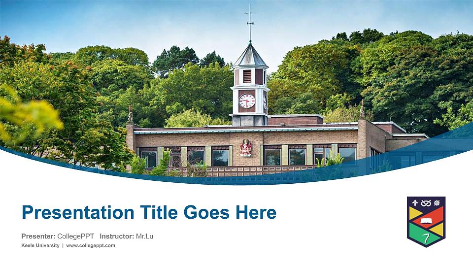 Keele University Course/Courseware Creation PPT Template16:9 ratio PPT effect preview image