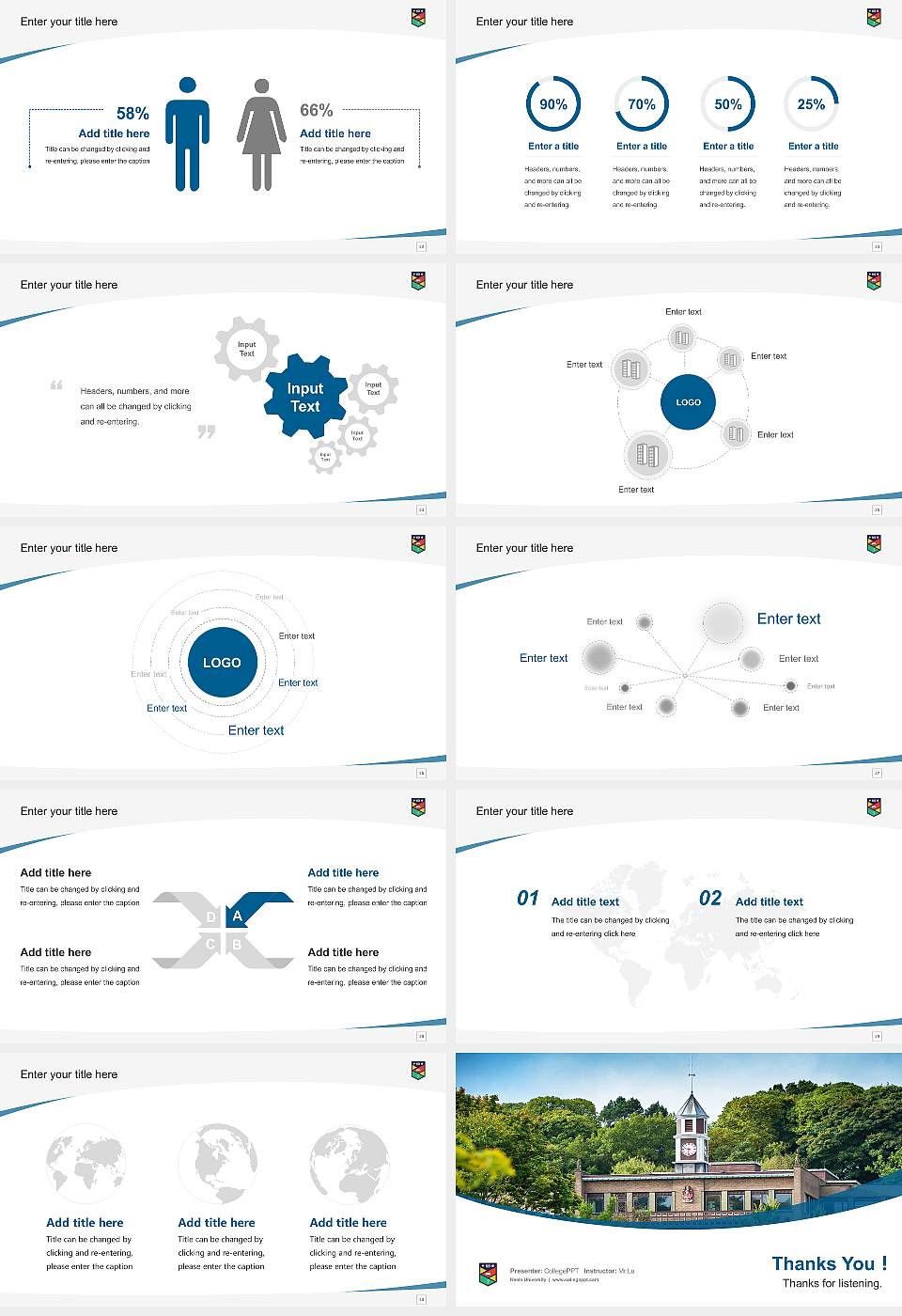 Keele University Course/Courseware Creation PPT Template16:9 ratio PPT effect preview image4
