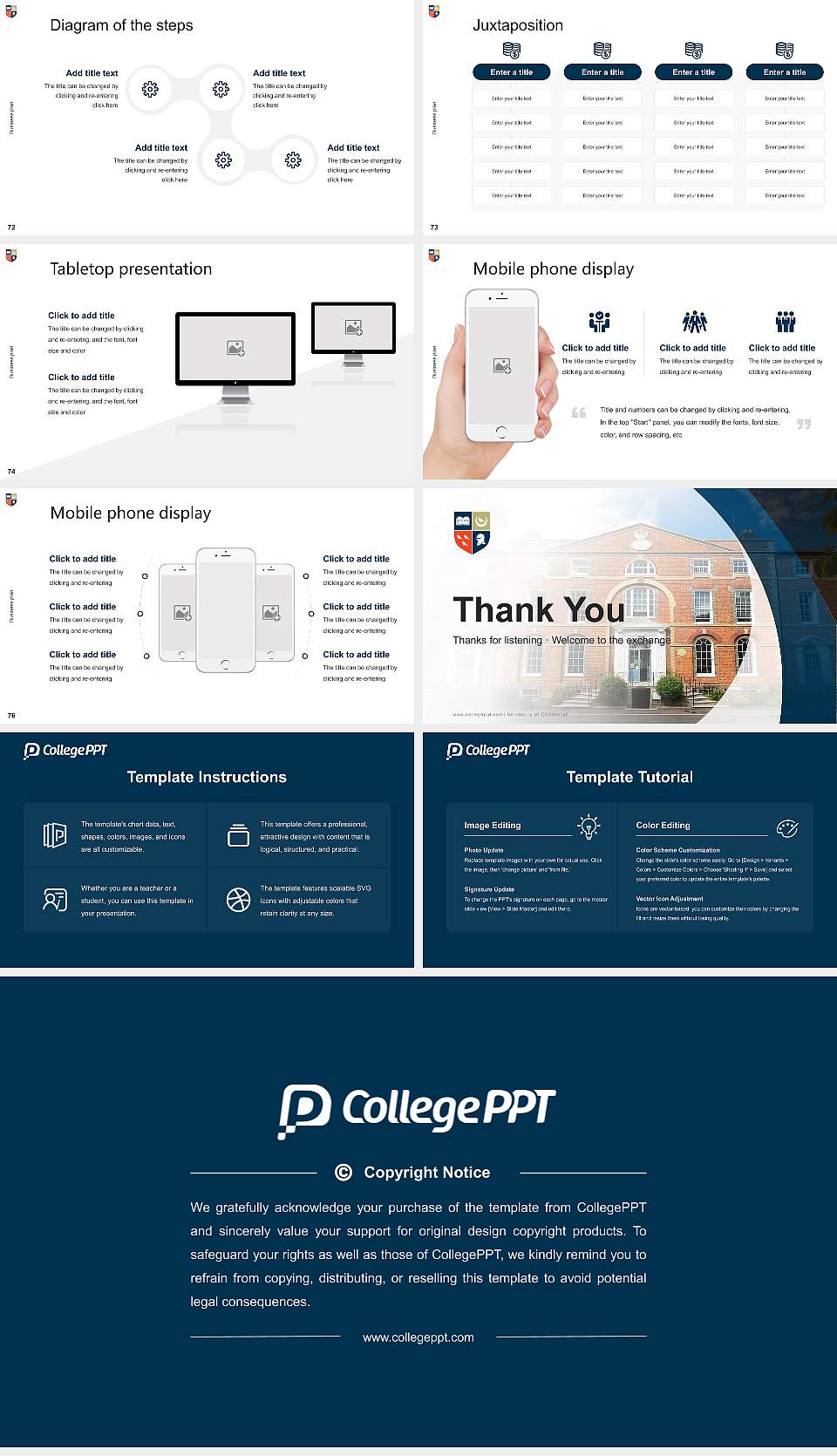 University of Chichester Competition/Entrepreneurship Contest PPT Template16:9 ratio PPT effect preview image9