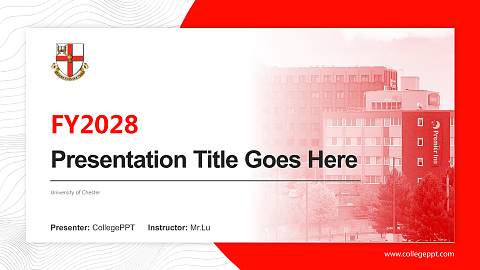 University of Chester Academic Presentation/Research Findings Report PPT Template