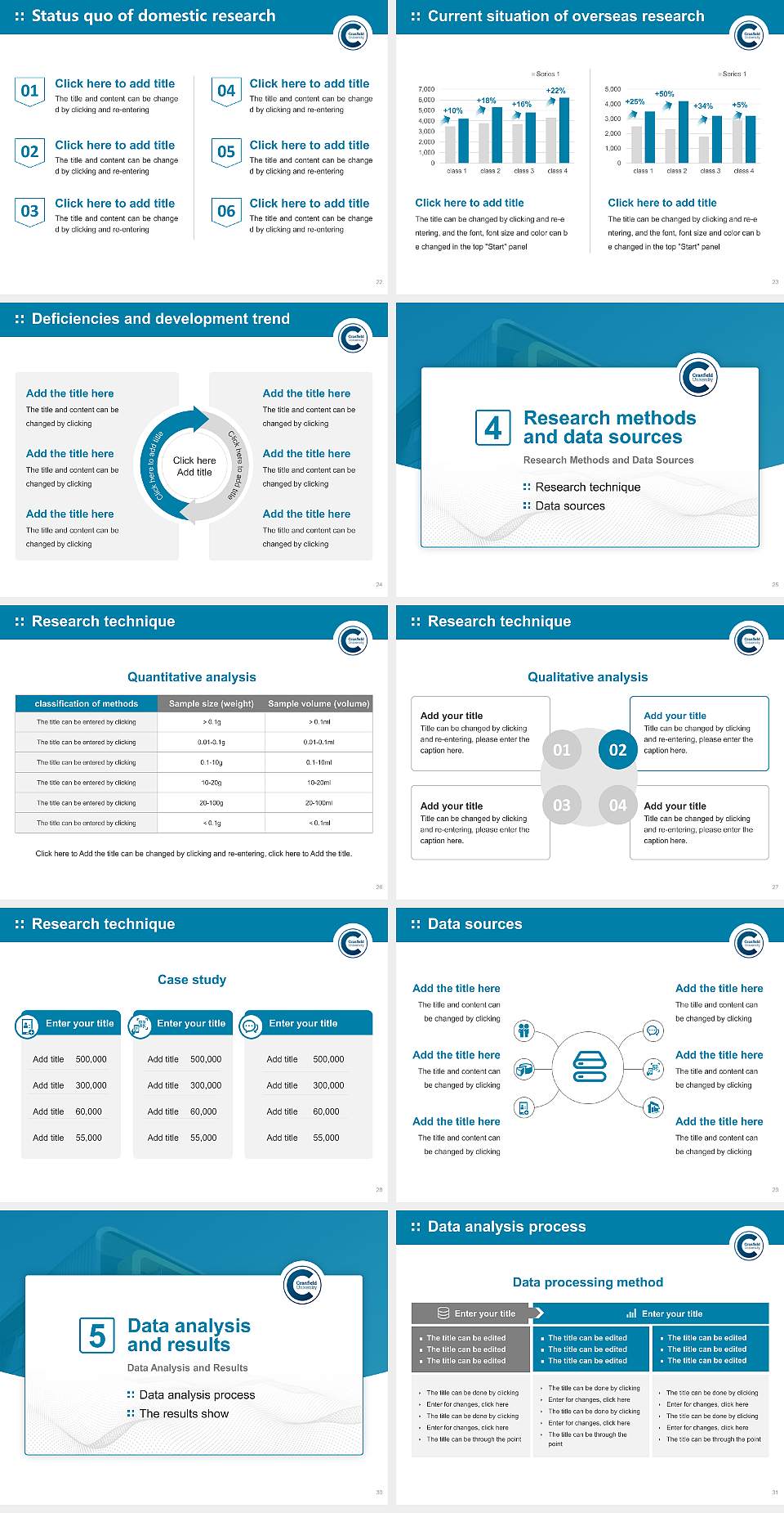 Cranfield University Graduation Thesis Defense PPT Template4:3 ratio PPT effect preview image4