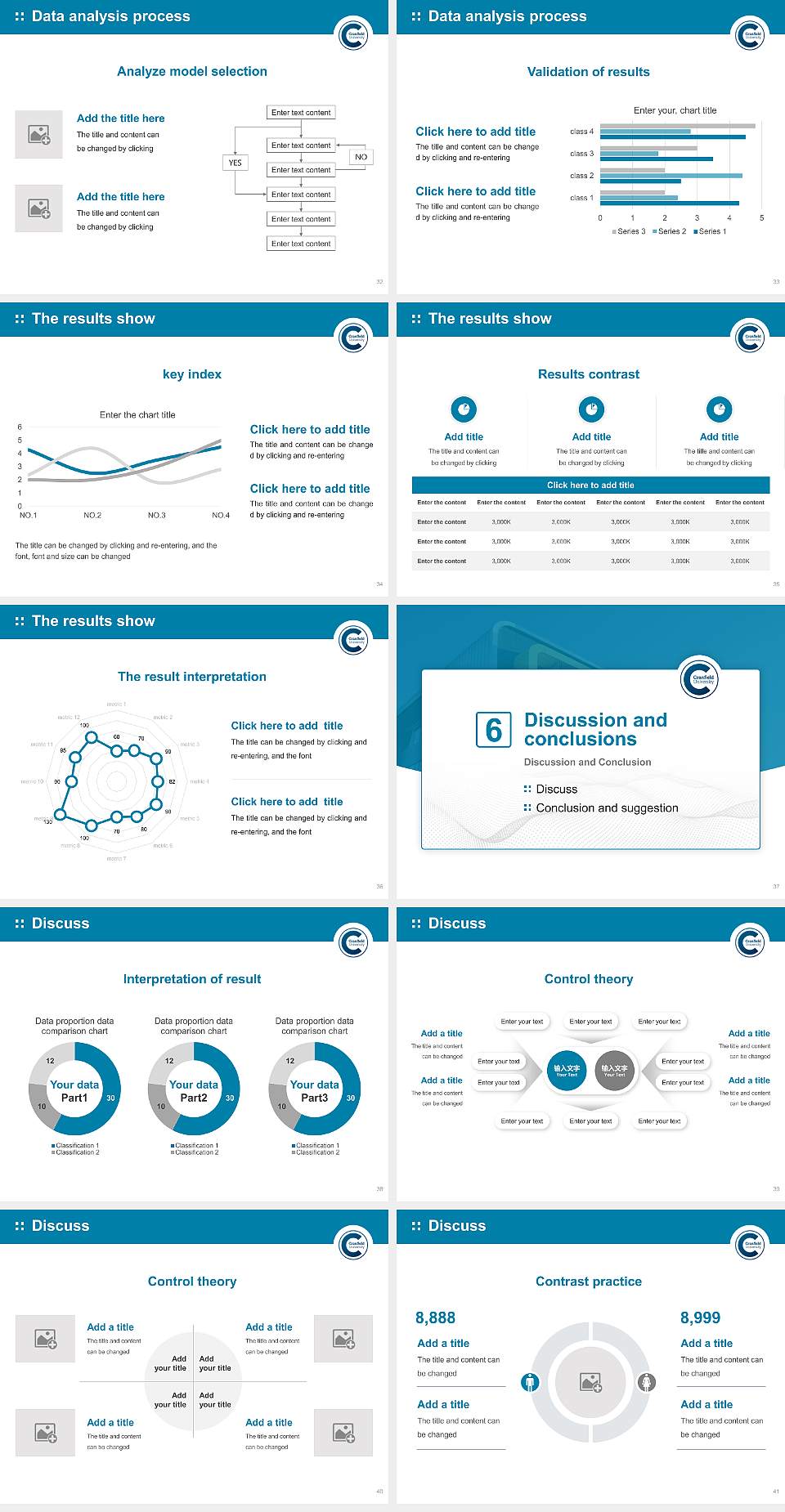 Cranfield University Graduation Thesis Defense PPT Template4:3 ratio PPT effect preview image5