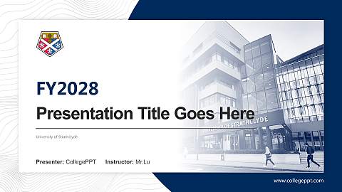 University of Strathclyde Academic Presentation/Research Findings Report PPT Template