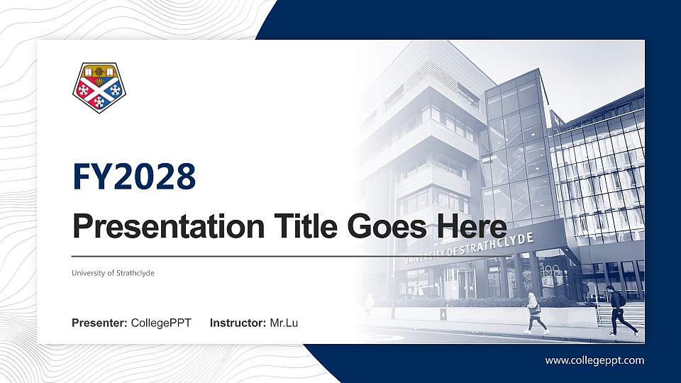 University of Strathclyde Academic Presentation/Research Findings Report PPT Template16:9 ratio PPT effect preview image