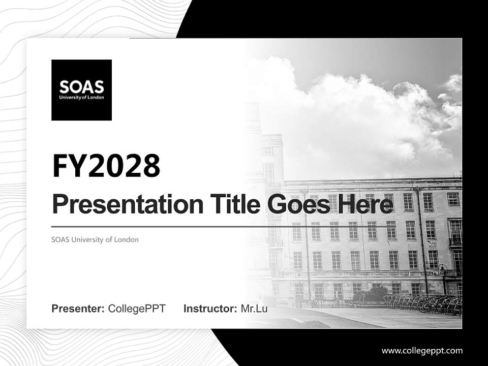 SOAS University of London Academic Presentation/Research Findings Report PPT Template4:3 ratio PPT effect preview image5