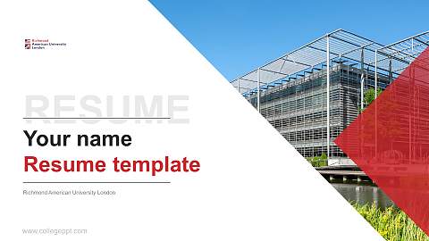 Richmond American University London Resume PPT Template