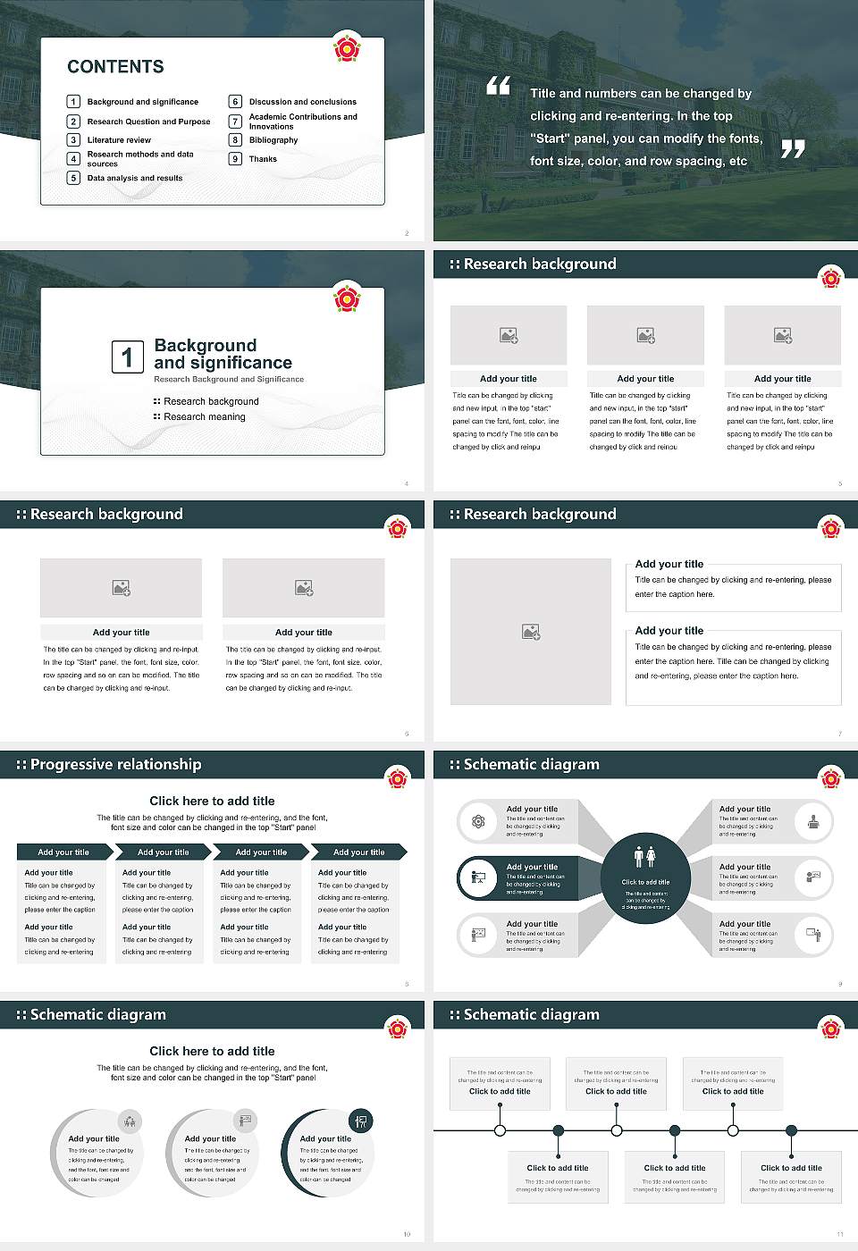 Regent’s University London Graduation Thesis Defense PPT Template16:9 ratio PPT effect preview image2