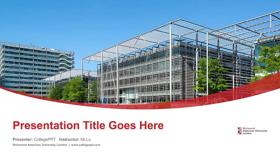 Richmond American University London Course/Courseware Creation PPT Template16:9 ratio PPT effect preview image