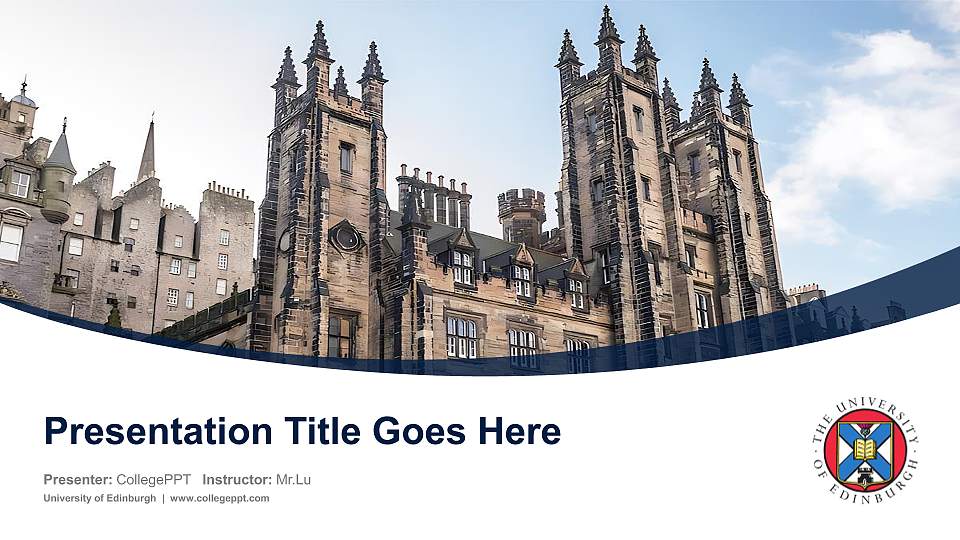 University of Edinburgh Course/Courseware Creation PPT Template16:9 ratio PPT effect preview image