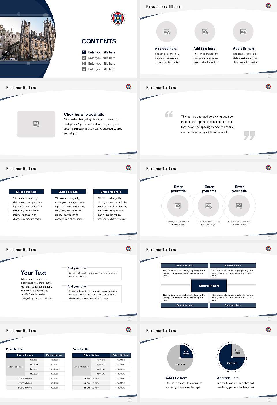 University of Edinburgh Course/Courseware Creation PPT Template16:9 ratio PPT effect preview image2
