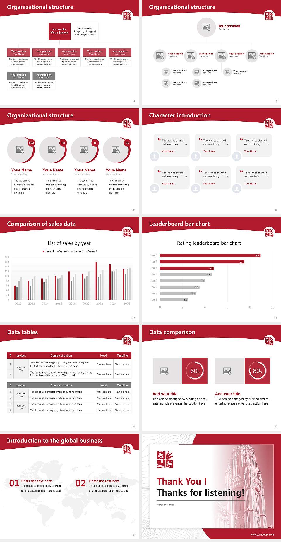 University of Bristol Academic Presentation/Research Findings Report PPT Template4:3 ratio PPT effect preview image4