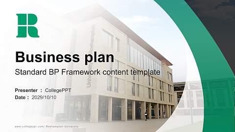 Roehampton University Competition/Entrepreneurship Contest PPT Template