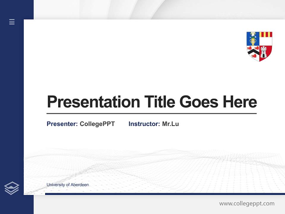 University of Aberdeen Thesis Proposal/Graduation Defense PPT Template4:3 ratio PPT effect preview image5