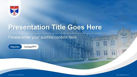 University of St Andrews Lecture Sharing and Networking Event PPT Template