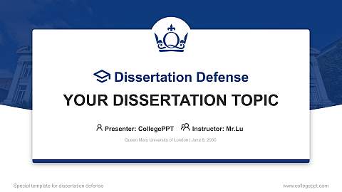 Queen Mary University of London Graduation Thesis Defense PPT Template