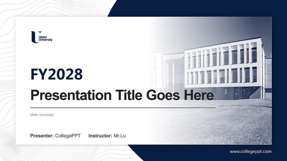 Ulster University Academic Presentation/Research Findings Report PPT Template16:9 ratio PPT effect preview image