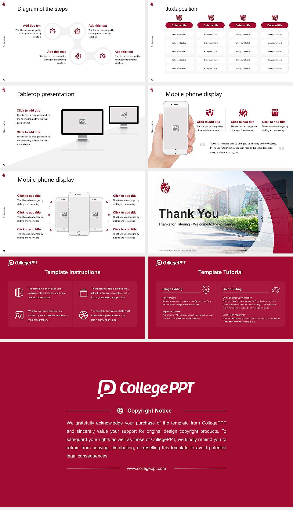 De Montfort University Competition/Entrepreneurship Contest PPT Template16:9 ratio PPT effect preview image9