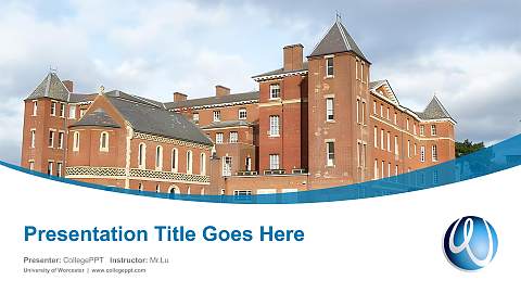 University of Worcester Course/Courseware Creation PPT Template
