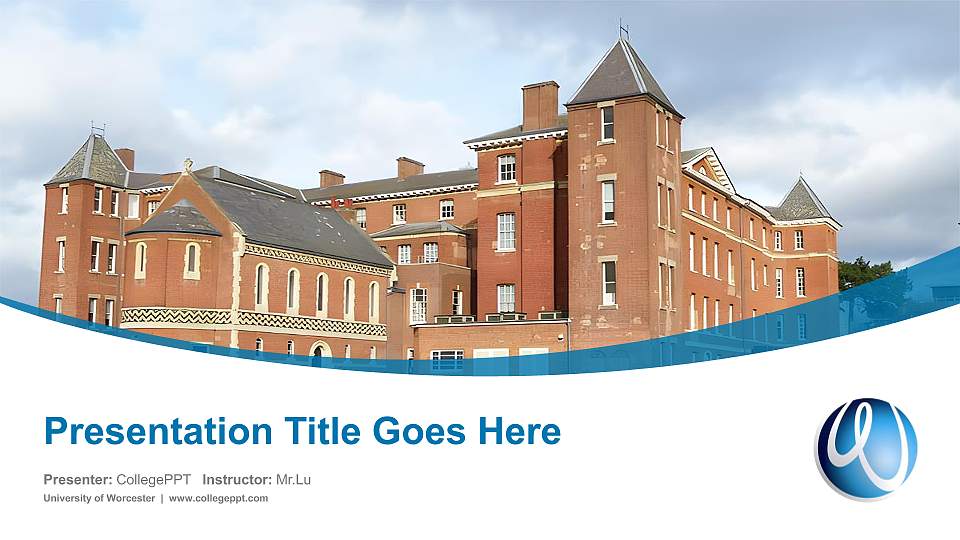 University of Worcester Course/Courseware Creation PPT Template16:9 ratio PPT effect preview image