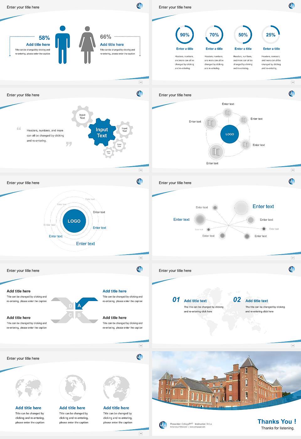 University of Worcester Course/Courseware Creation PPT Template16:9 ratio PPT effect preview image4