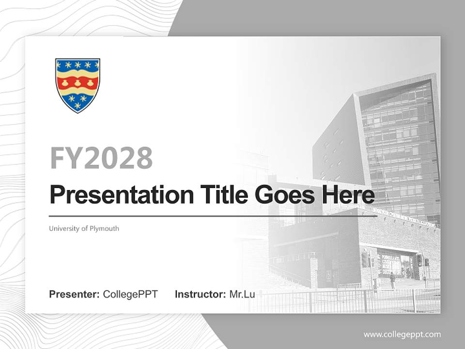 University of Plymouth Academic Presentation/Research Findings Report PPT Template4:3 ratio PPT effect preview image5