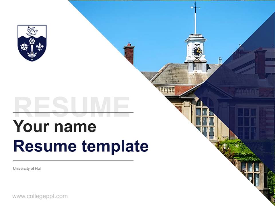 University of Hull Resume PPT Template4:3 ratio PPT effect preview image5