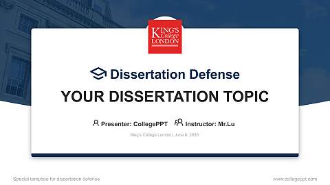 King’s College London Graduation Thesis Defense PPT Template